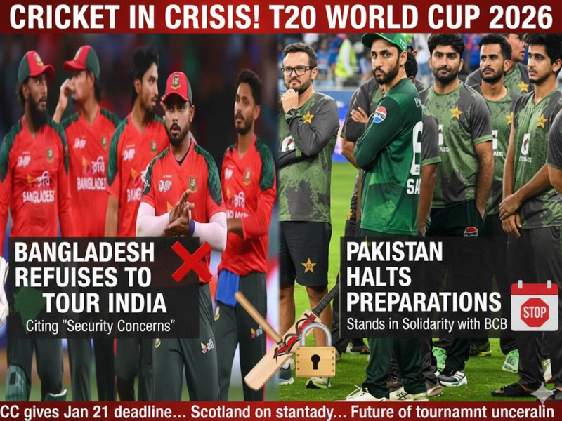 Pakistan Halts T20 World Cup 2026 Preparations: Full Support for Bangladesh’s Stance Against India