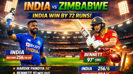 Super Eight Stage India Post Record 256 -Defeat Zimbabwe by 72 Runs-T20 World Cup 2026