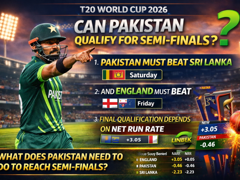T20 World Cup 2026 What Must Pakistan Do to Qualify for the Semi Finals?