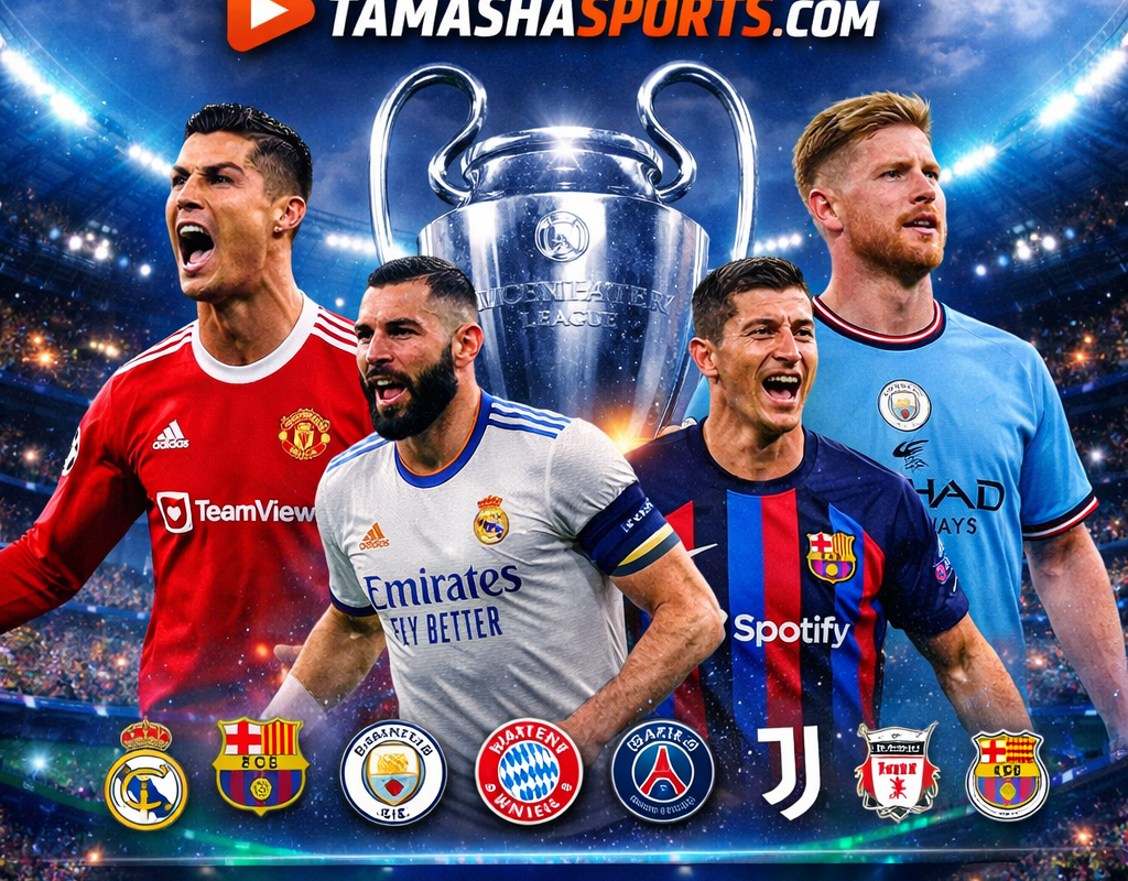Watch UEFA Champions League Live Stream on TamashaSports.com – Full HD UCL 2026 Coverage