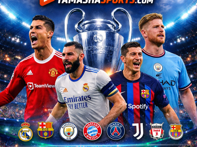 Watch UEFA Champions League Live Stream on TamashaSports.com – Full HD UCL 2026 Coverage