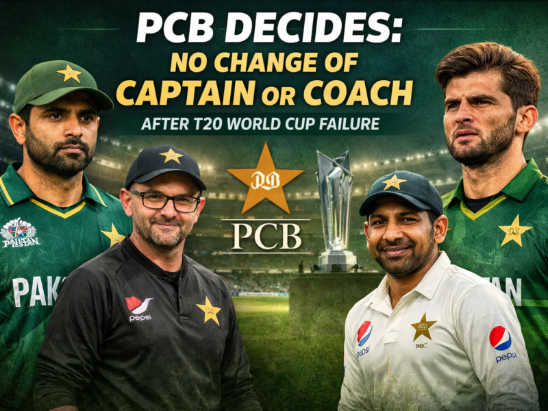 Pakistan Cricket Board Decides Not to Replace Captain or Coach After T20 World Cup Setback