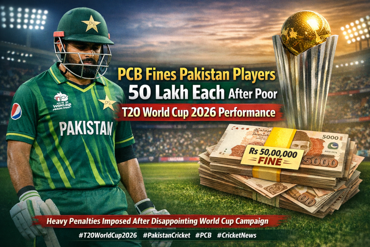 T20 World Cup Poor Performance Costs Pakistani Cricketers Millions – PCB Imposes Heavy Fines