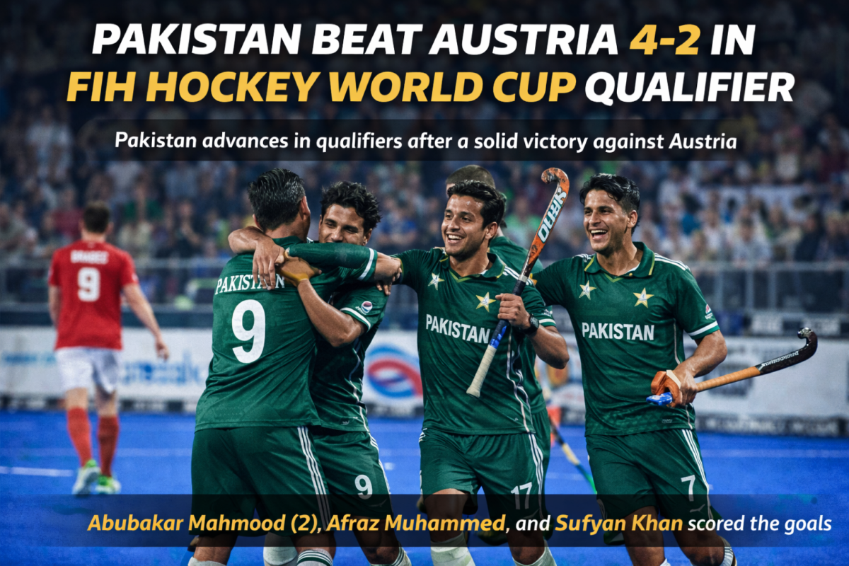 Pakistan Beat Austria 4-2 in FIH Hockey World Cup Qualifiers Third Match